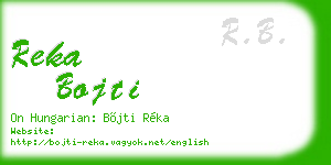 reka bojti business card